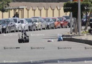 بالصور- كيف أبطل الروبوت مفعول قنابل بمحيط جامعة الأزهر؟