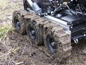 MK3 CALIBER® EOD robot drive through mud
