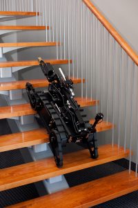Mini-CALIBER® swat robot stair climb